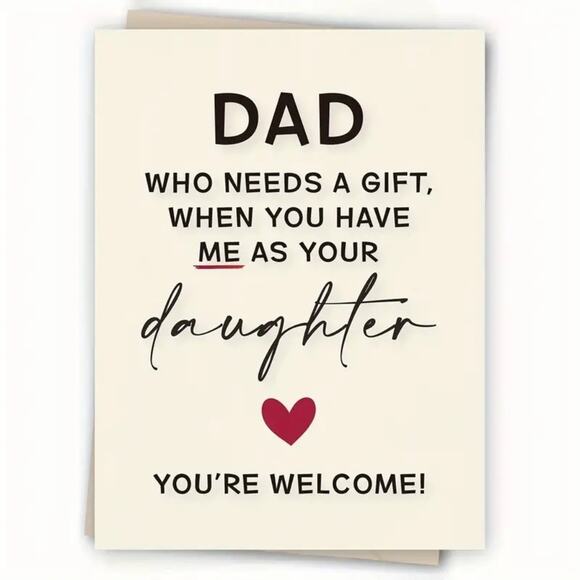 Birthday Card for Dad from Daughter - 5" x 7" - Picture 1 of 5
